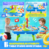YCFUN Kids Sand Water Table for Toddlers 3-8, Plastic Outdoor Activity Sensory Tables
